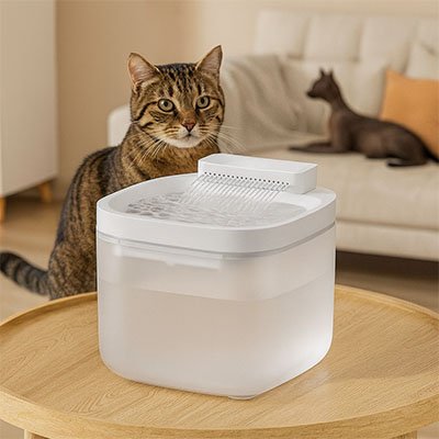 Fontaine eau chat - Cette transparence facilite votre routine quotidienne considérablement
