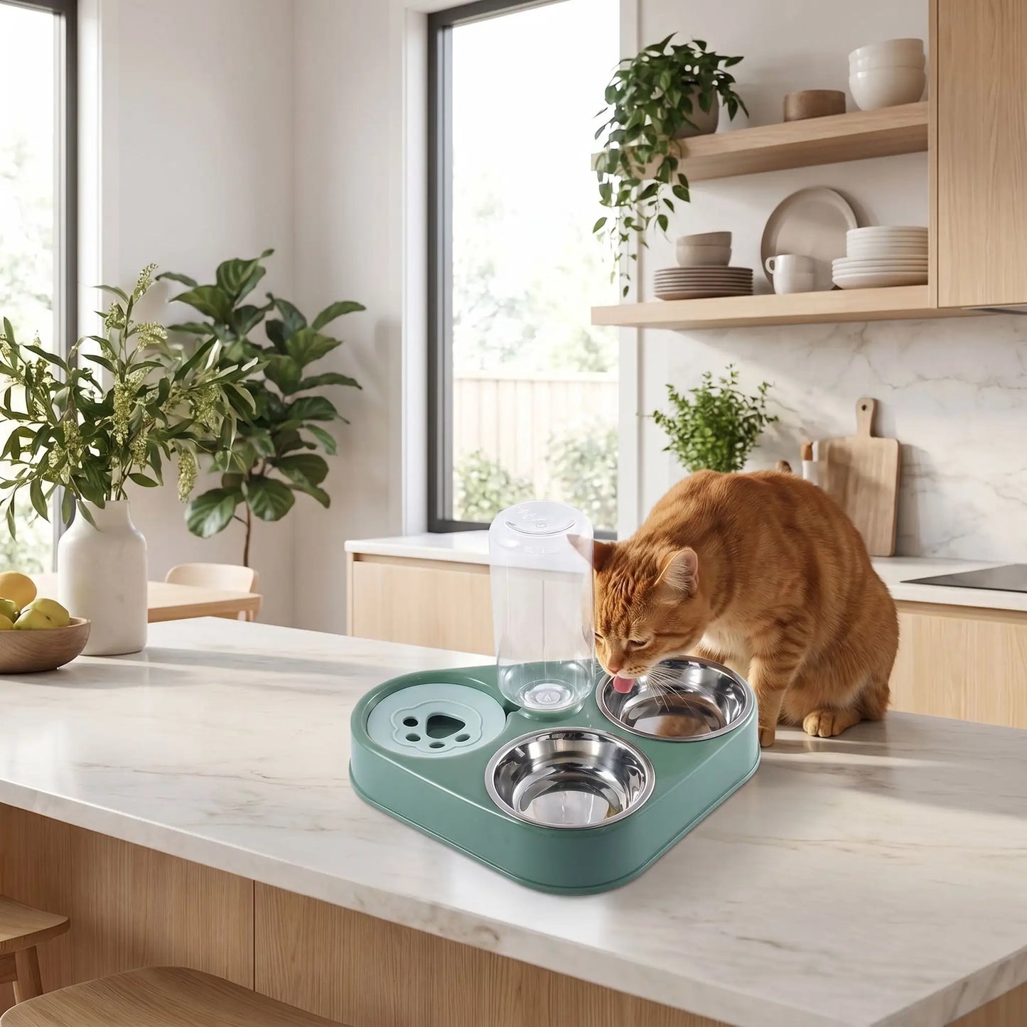 Gamelle pour chat - Vert