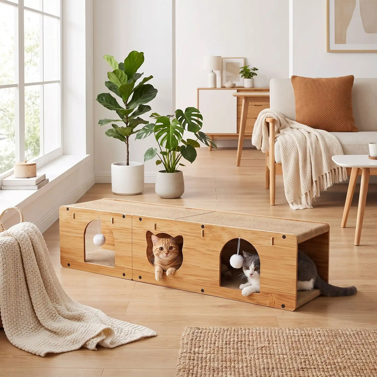 Griffoir maison pour chat - Créez un havre de paix partagé
