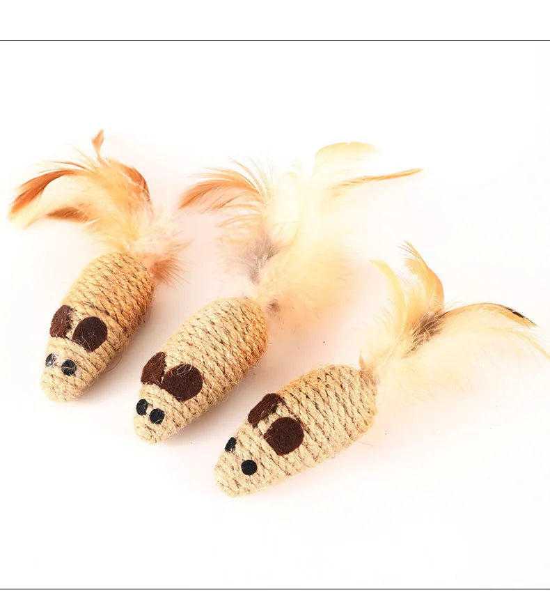 Jouet pour chat - Souris claires
