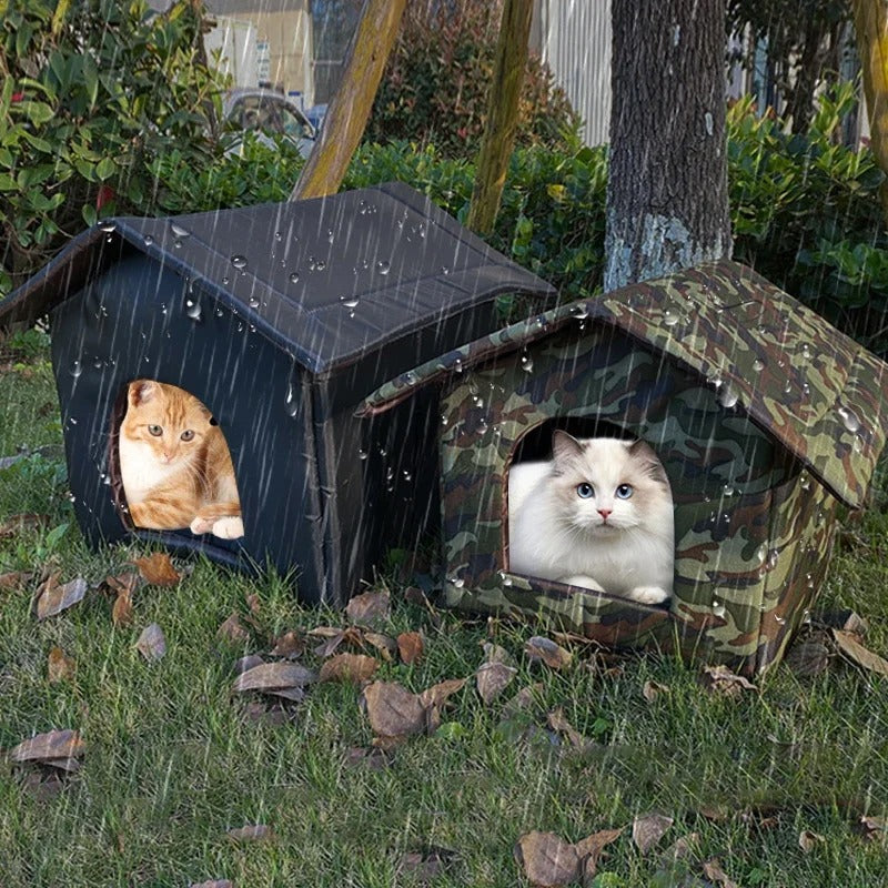 Maison pour chat - Vert camouflage