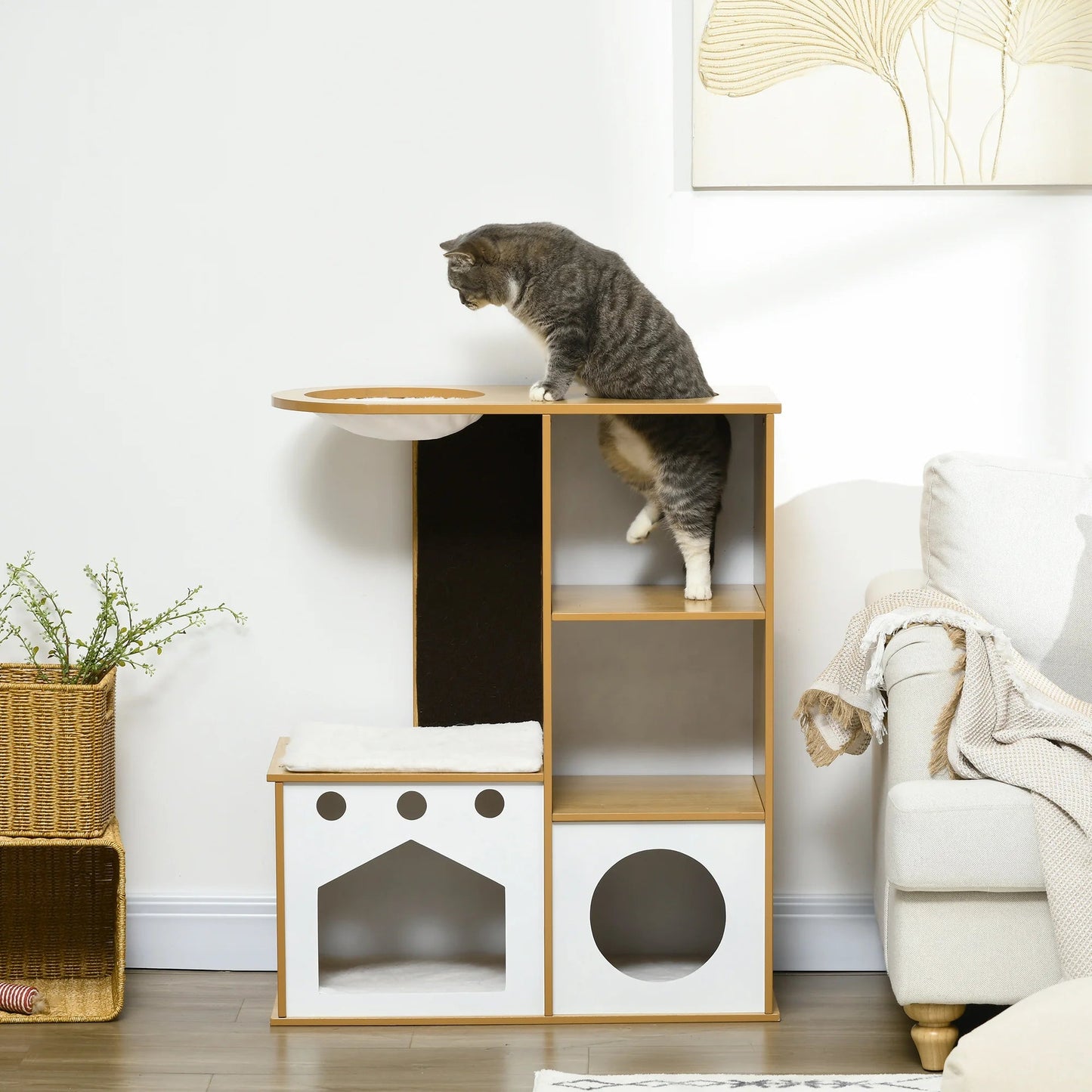 Arbre à chat en bois - GRATTOIRENBOISPOURCHAT™ - CHATS