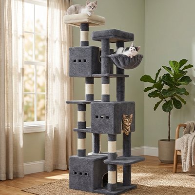 Arbre a chat - Fini les accessoires pour animaux qui jurent avec votre intérieur