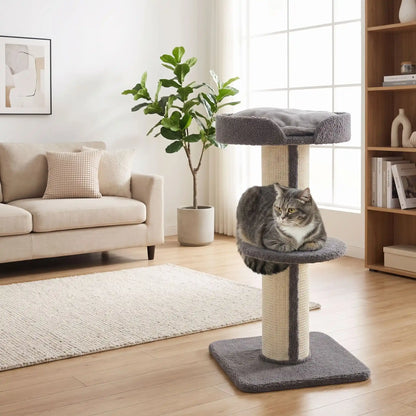 Arbre à chat en bois - 100% Sisal naturel
