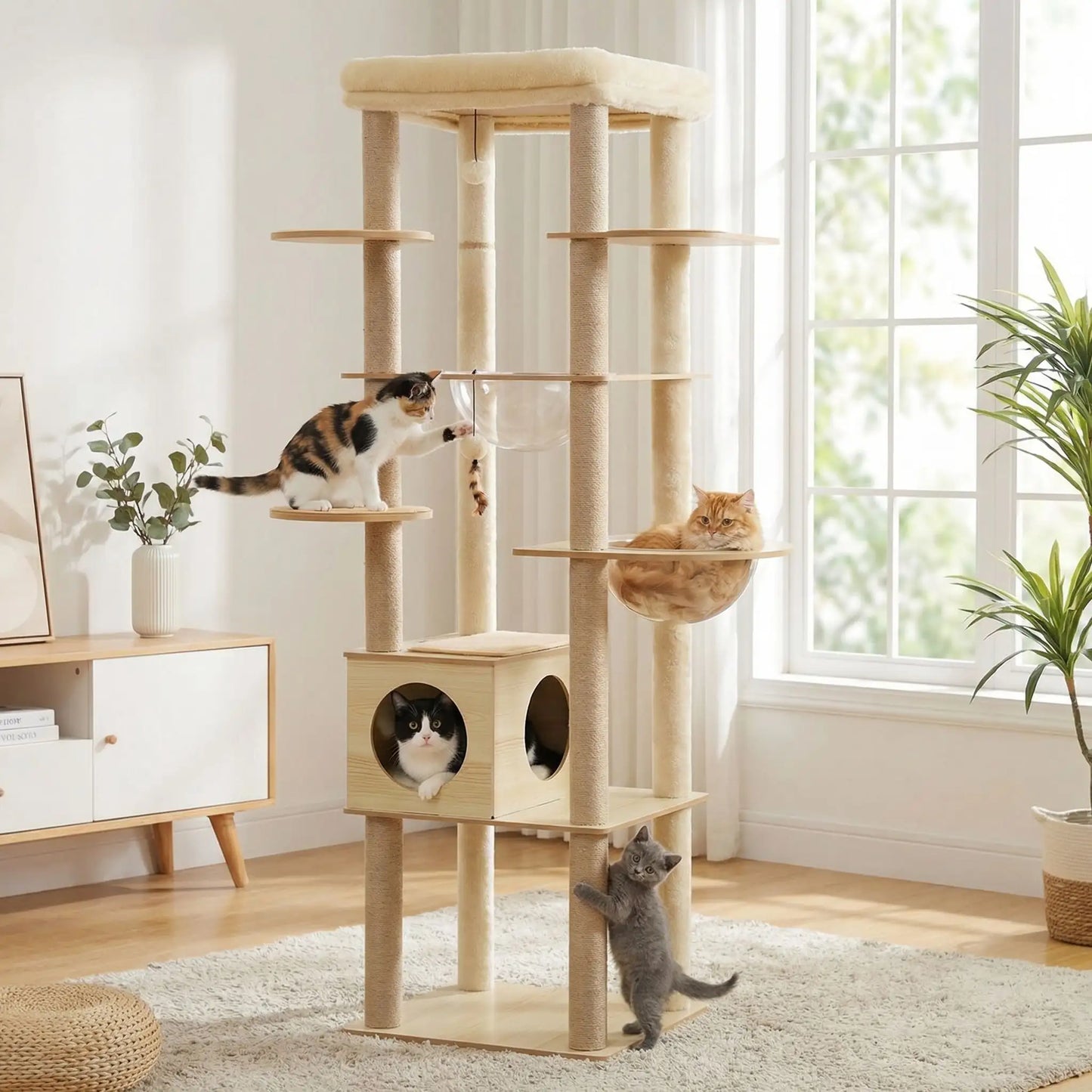 Arbre a chat en bois - Caractéristiques