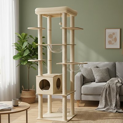 Arbre a chat en bois - Quand la nature rencontre le design scandinave