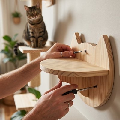 Arbre a chat mural - Havre de paix suspendu