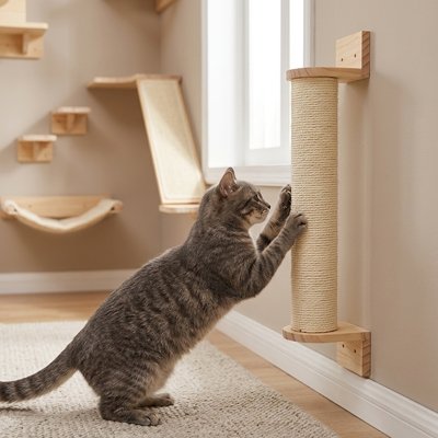 Arbre a chat mural - Structure modulaire personnalisable