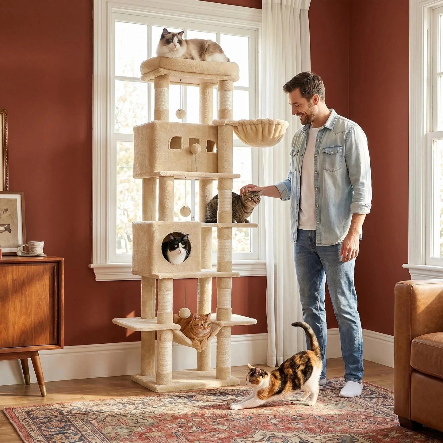 Arbre à chat xxl - Fini les griffes sur votre mobilier