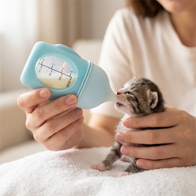 Biberon chaton - Chaque moment de nourrissage crée un lien unique