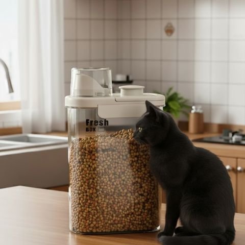 Boite à croquettes pour chat - Chaque repas devient un moment de complicité retrouvée