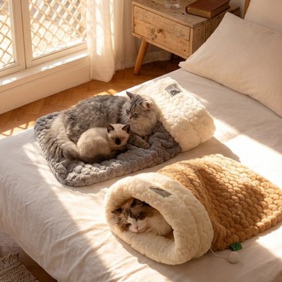 Coussin chat chauffant - C'est son nouveau territoire préféré