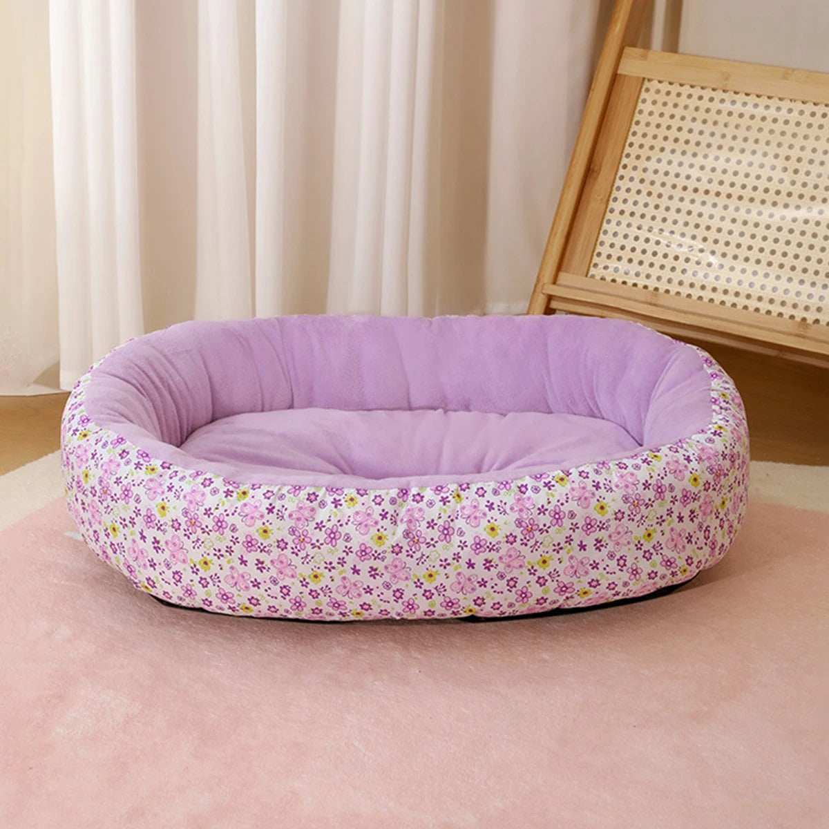 Coussin chauffant chat - Mauve