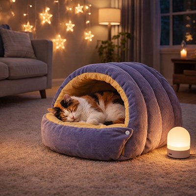 Coussin chauffant chat - Son besoin vital de refuge sécurisé