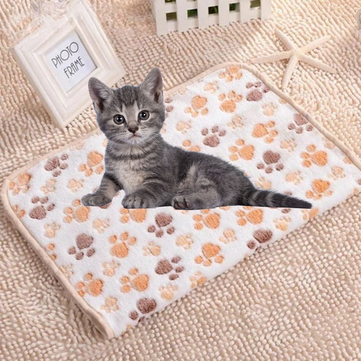 Couverture chauffante chaton - Un joli motif animalier plein de charme