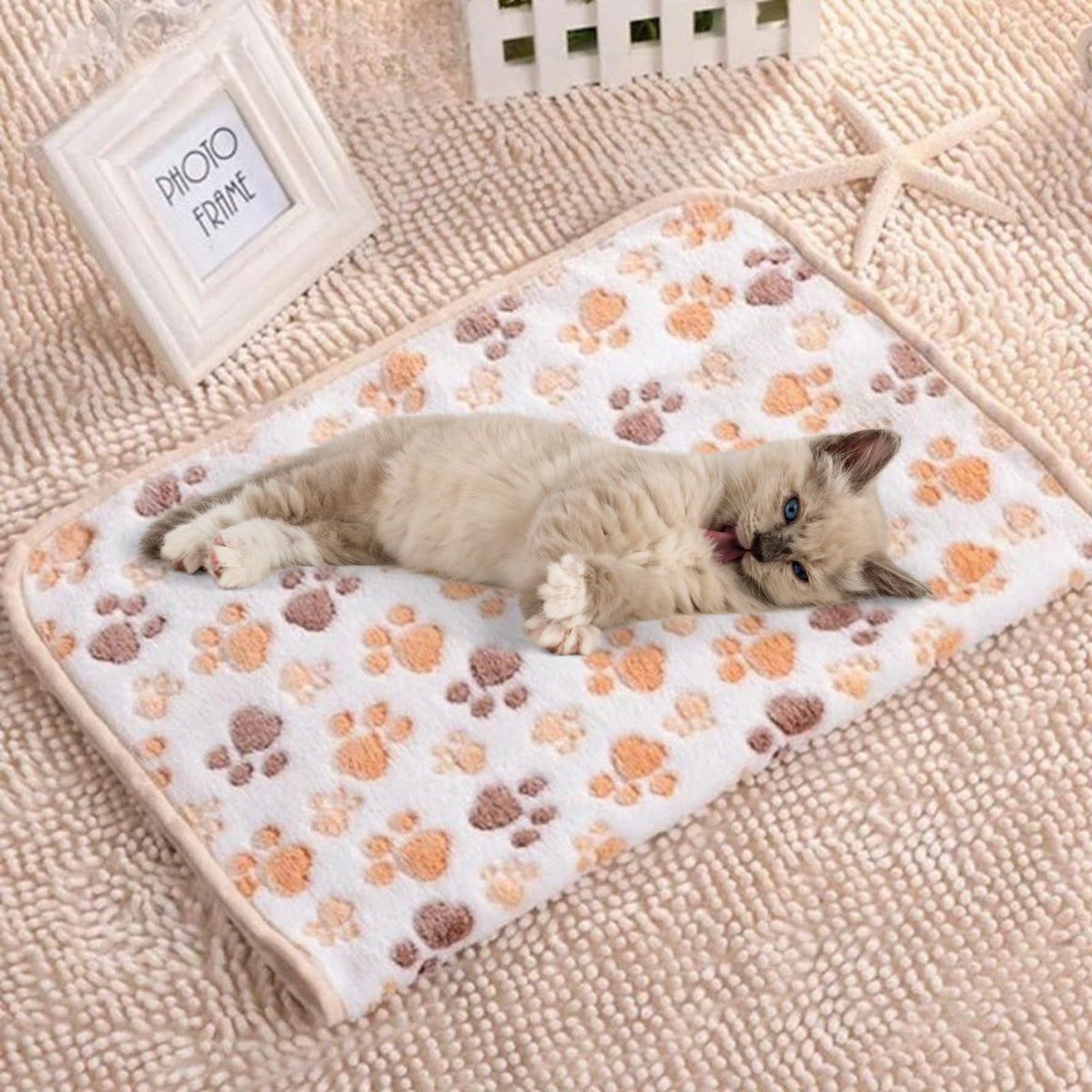 Couverture chauffante chaton - Couverture polaire ultra douce et confortable