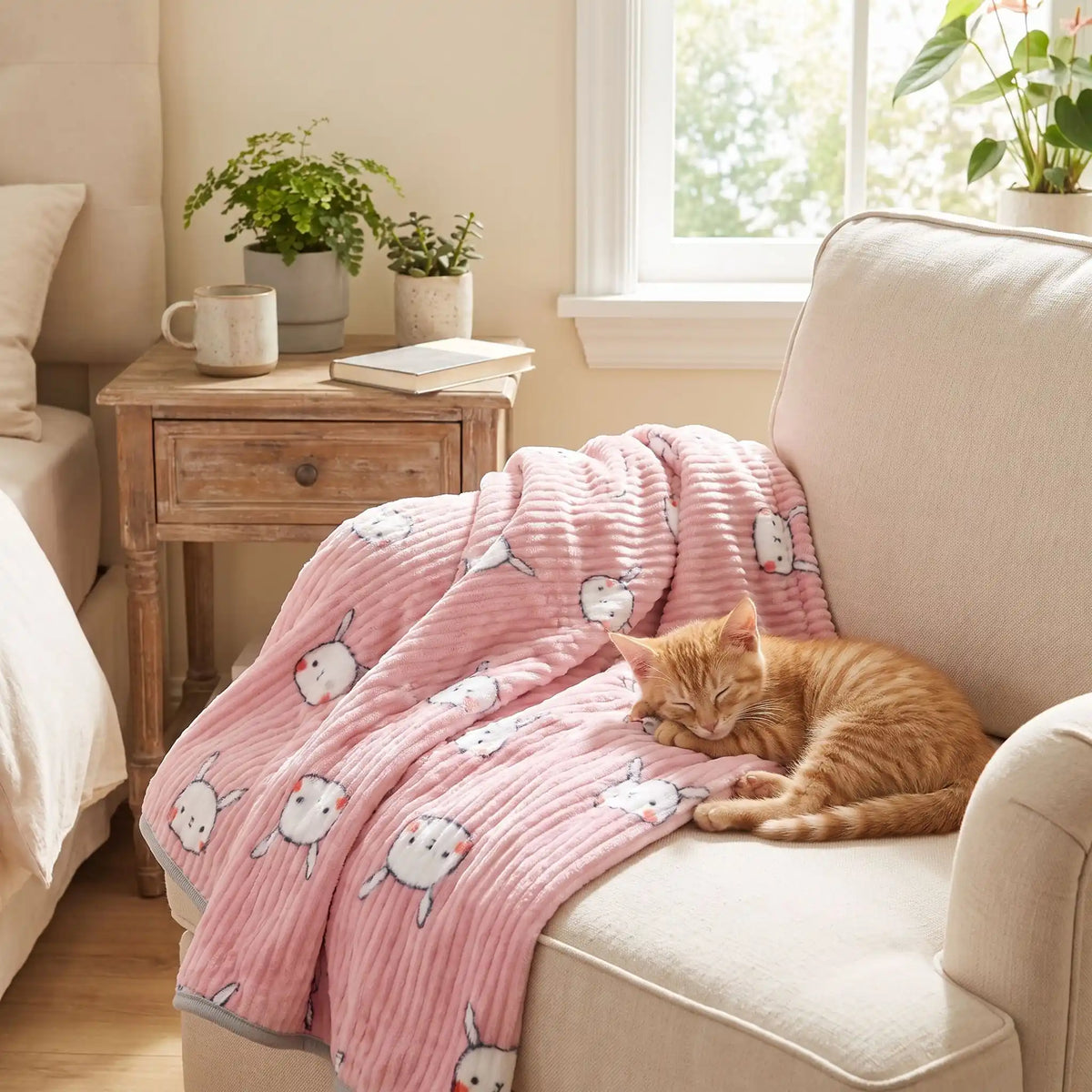 Couverture chauffante chaton - Protège vos meubles des poils partout