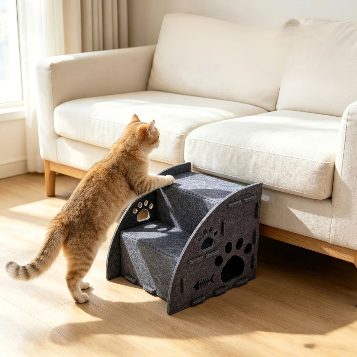 Escalier pour chat - Votre quotidien transformé - Avec 2 marches