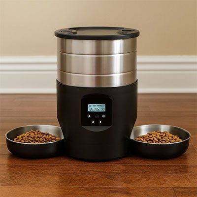 Distributeur croquette chat - Design élégant et fonctionnalités multi-chats pour une harmonie parfaite