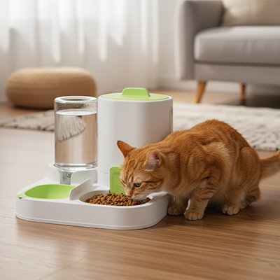Distributeur croquette chat - Protégez sa santé avec une position naturelle pendant les repas