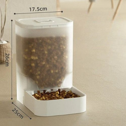 Distributeur de croquettes pour chat - Blanc