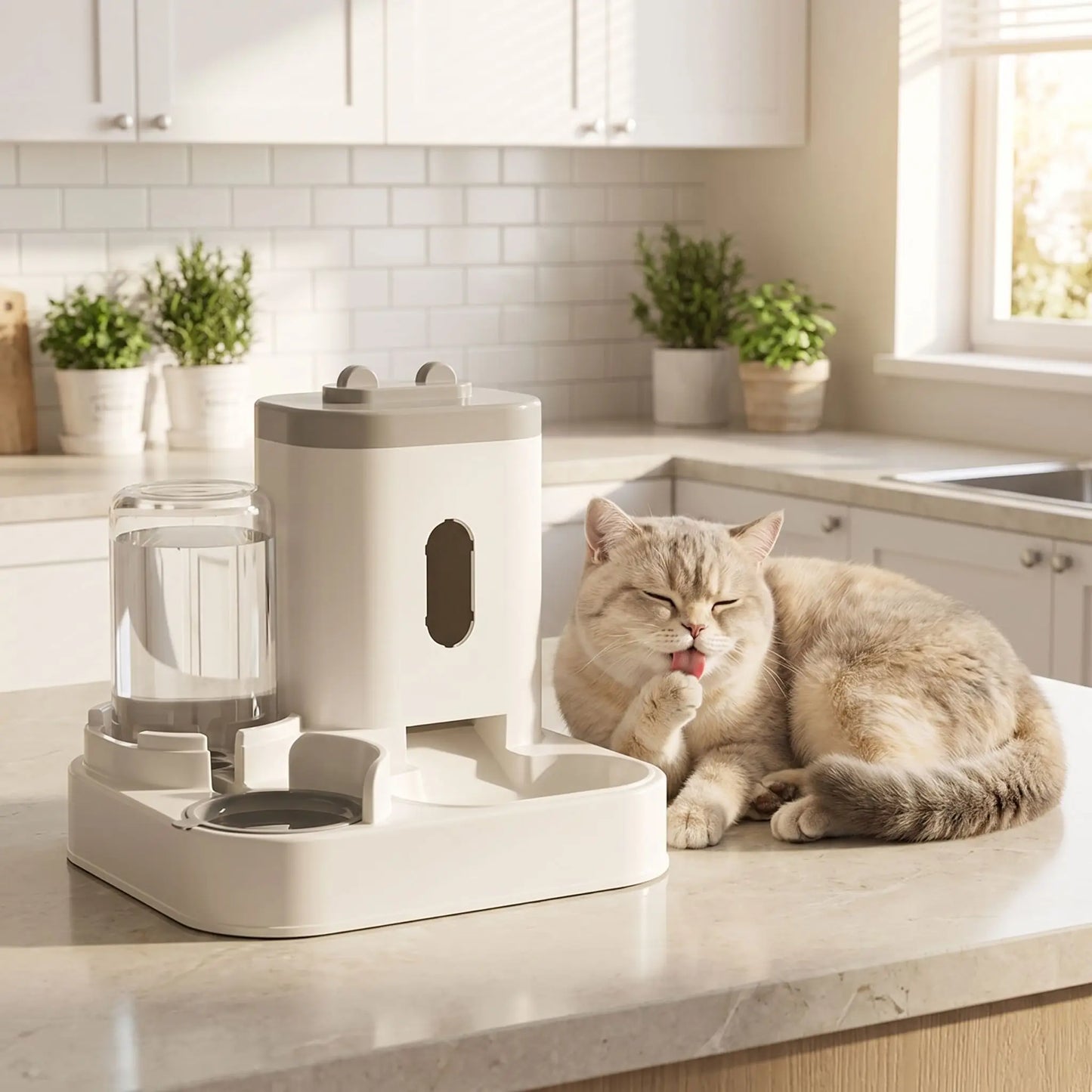 Distributeur de croquettes pour chat - Alimentation contrôlée et tranquillité