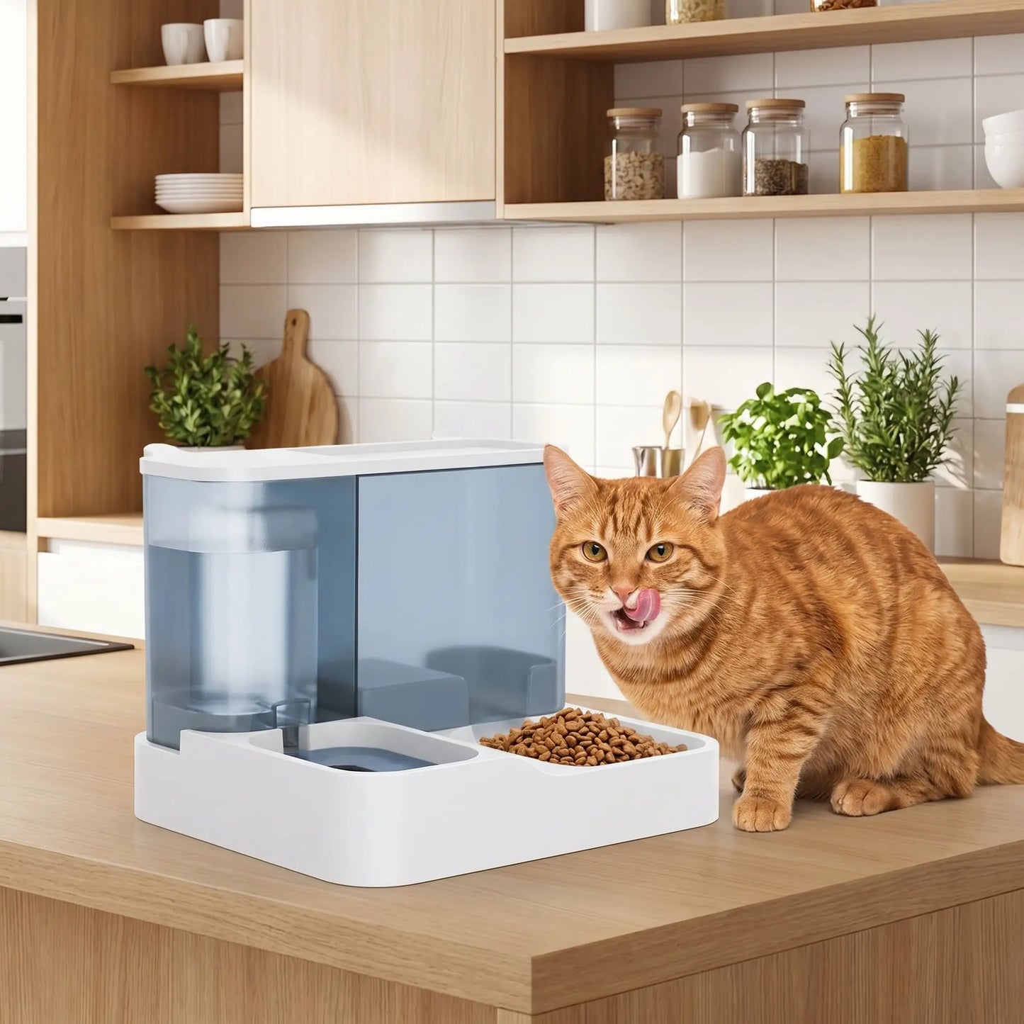 Distributeur de croquettes pour chat - Bleu