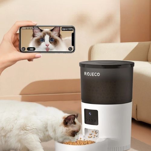 Distributeur de croquettes pour chat - Capturez des moments précieux