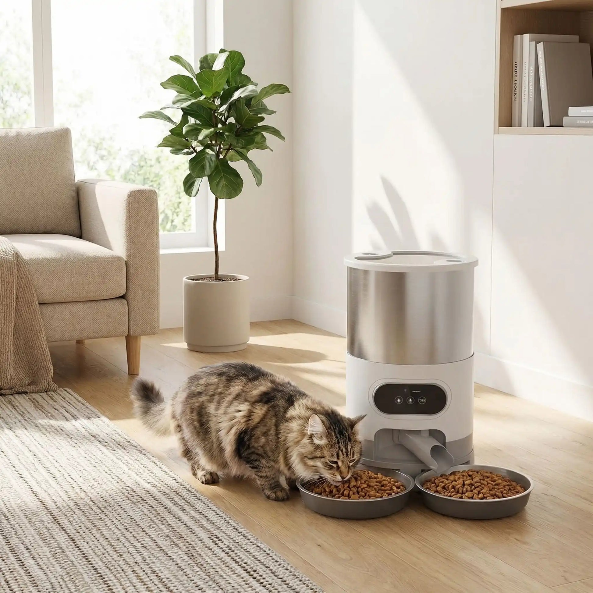 Distributeur de croquettes pour chat - Fini les repas oubliés et le stress