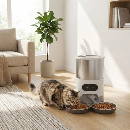 Distributeur de croquettes pour chat - Fini les repas oubliés et le stress