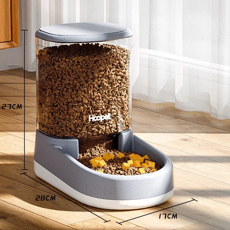 Distributeur de croquettes pour chat - Mangeoire gris