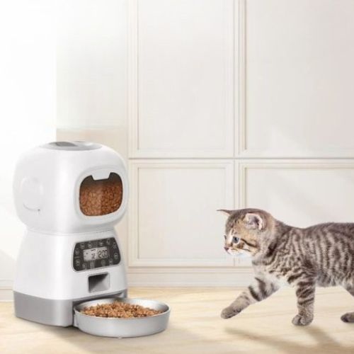 Distributeur de croquettes pour chat - enregistrer votre vocal pour appeler votre chat pour le repas