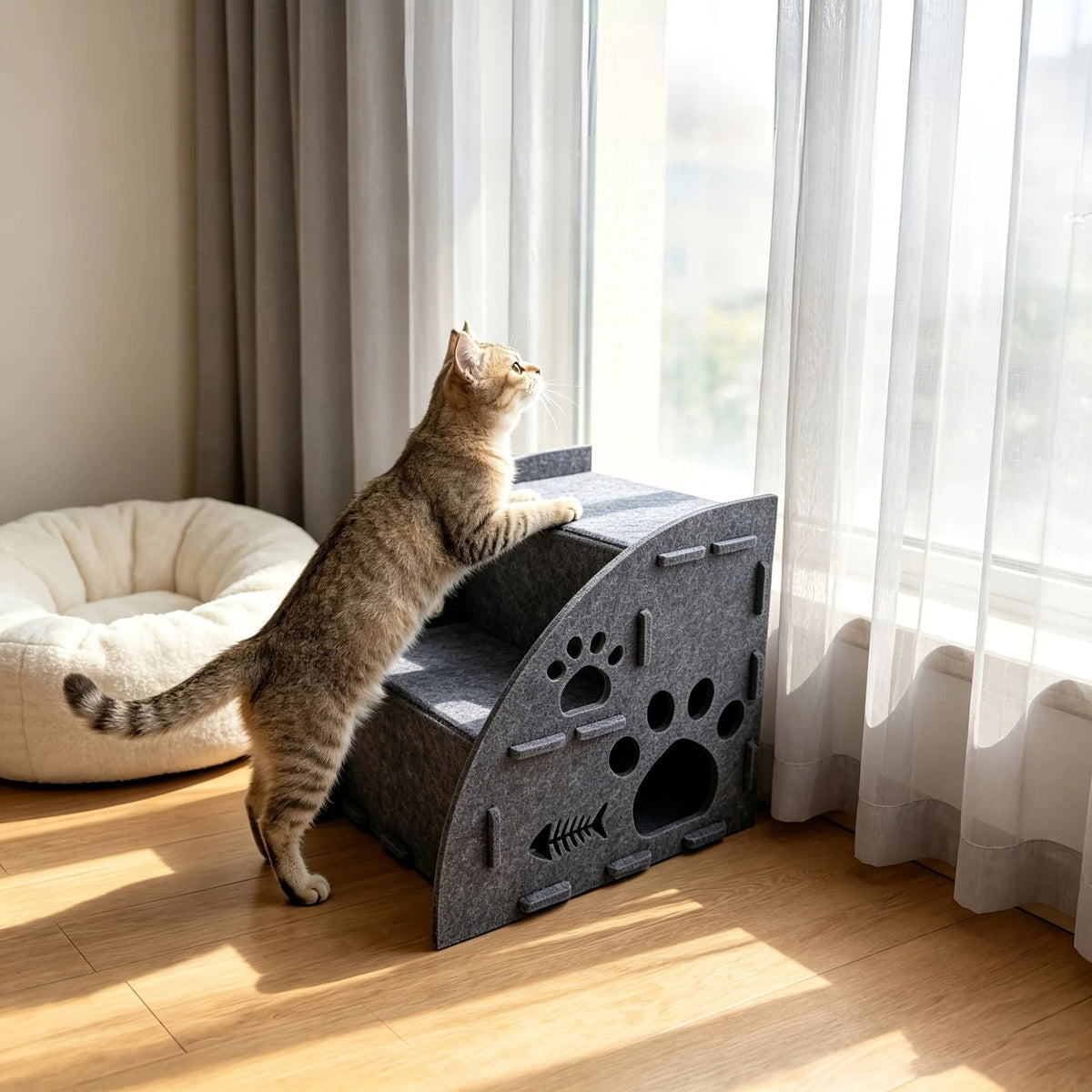Escalier pour chat - Transforme chaque coin en observatoire