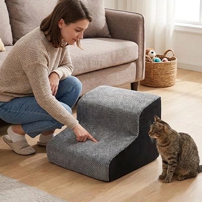 Escalier pour chat - Chaque marche protège ses articulations fragiles