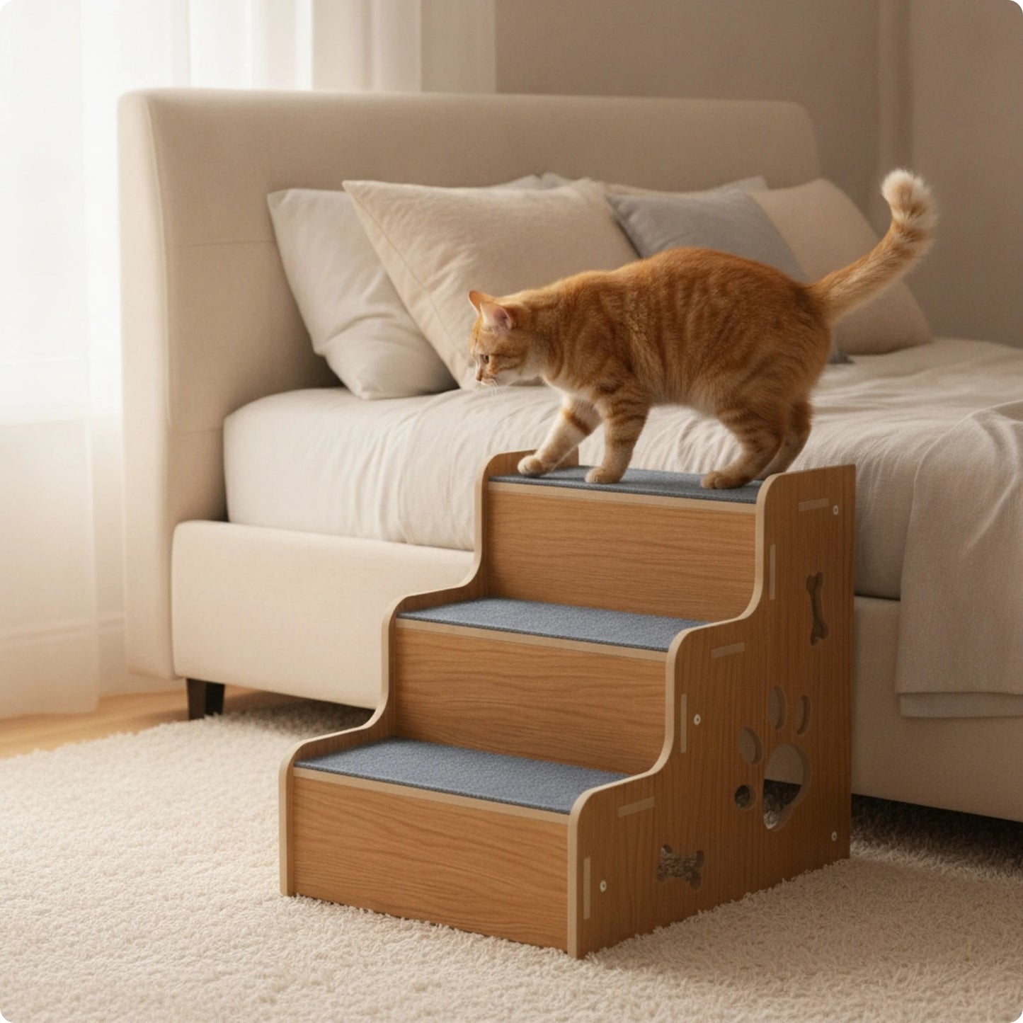 Escalier pour chat - Des articulations préservées jour après jour