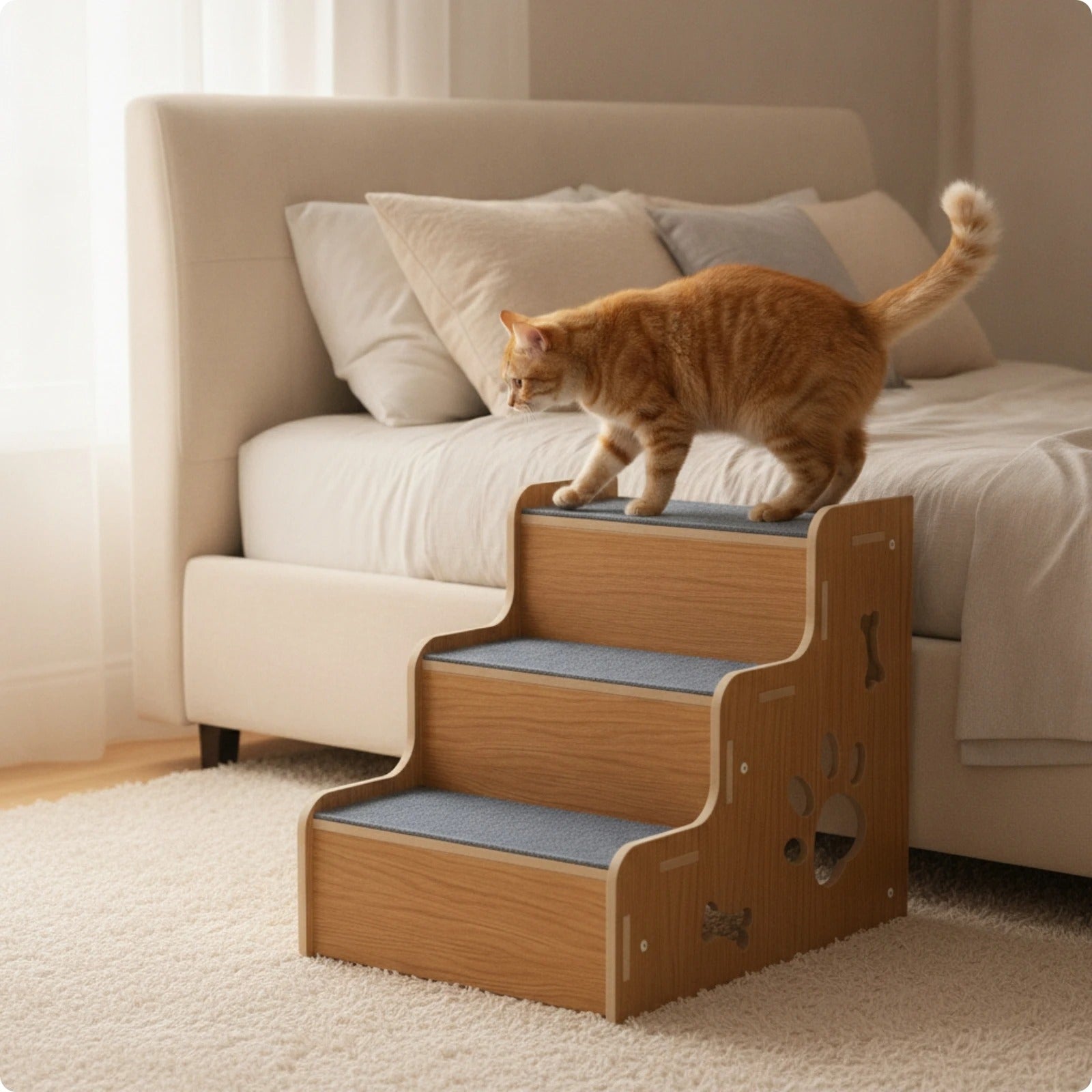 Escalier pour chat - Des articulations préservées jour après jour