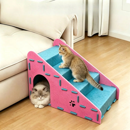 Escalier pour chat - Escalier avec refuge secret intégré