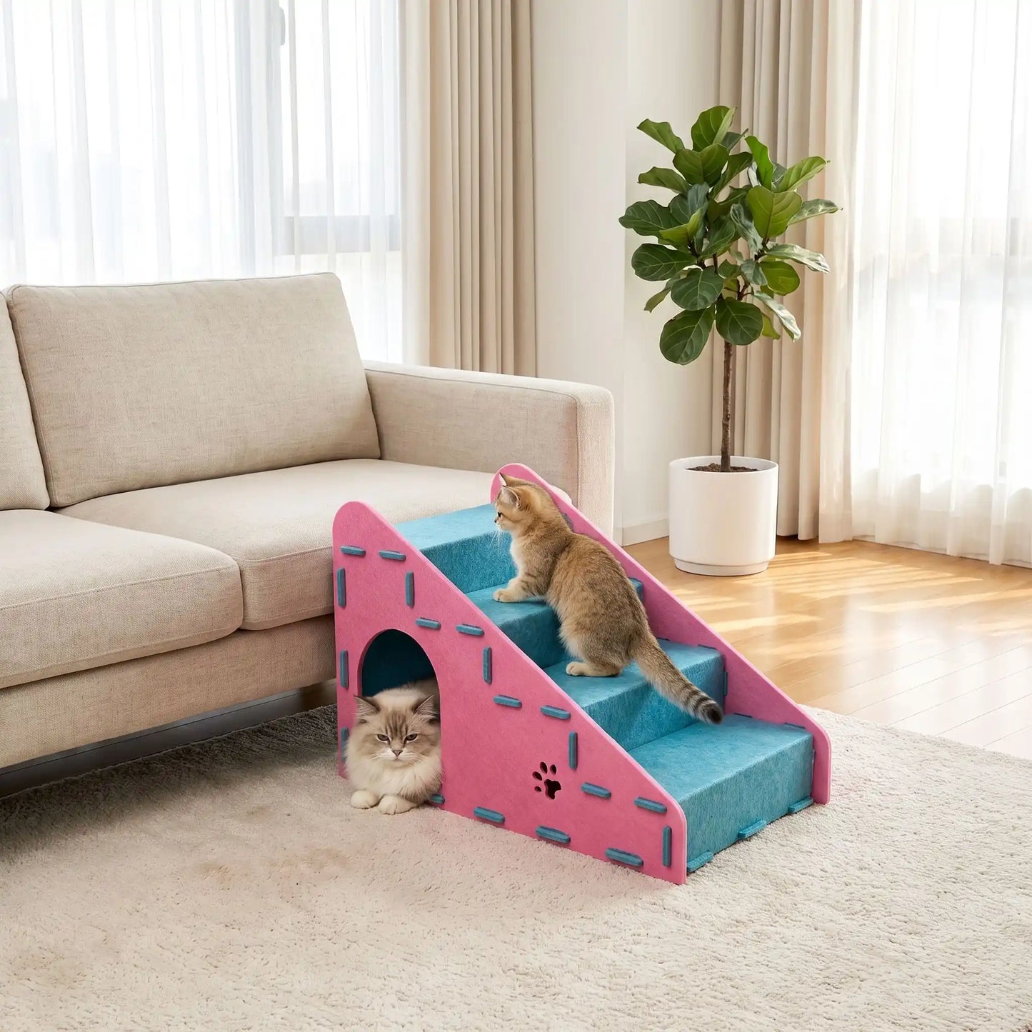 Escalier pour chat | REMBOURRÉ'REFUGE'COLORÉ™