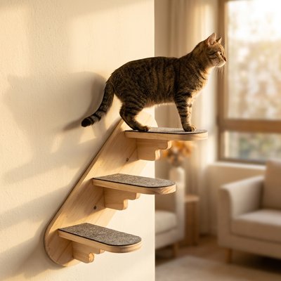 Escalier pour chat - Un escalier pour chat mural change tout