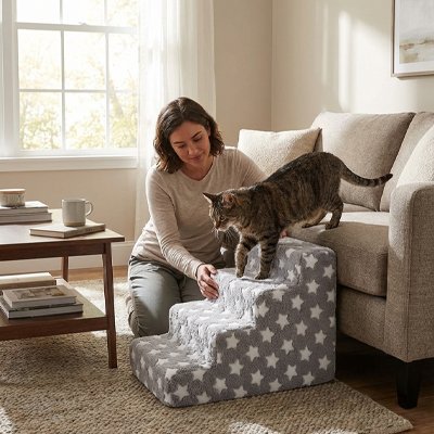 Escalier pour chat - Une solution préventive et thérapeutique pour tous les félins