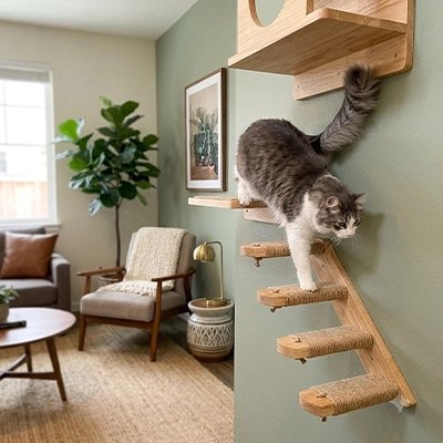 Escalier pour chat - Vous le voyez enfin détendu et heureux