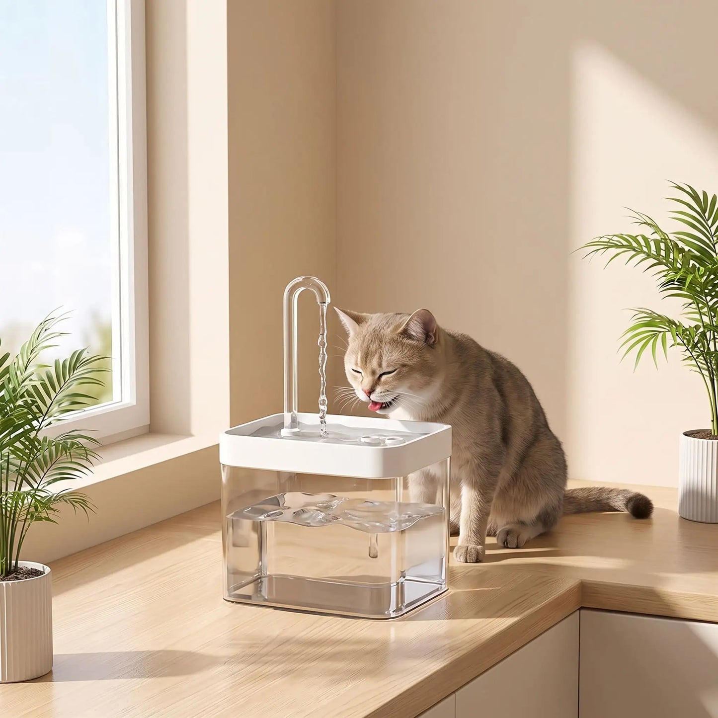 Fontaine a eau pour chat - Blanc