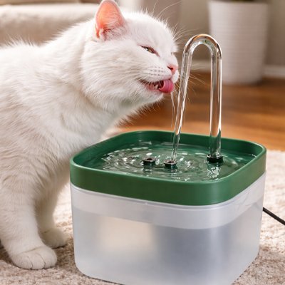Fontaine a eau pour chat - Design épuré et fonctionnement silencieux