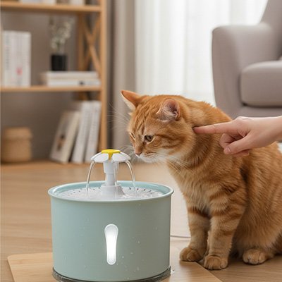 Fontaine a eau pour chat - Oubliez les remplissages constants