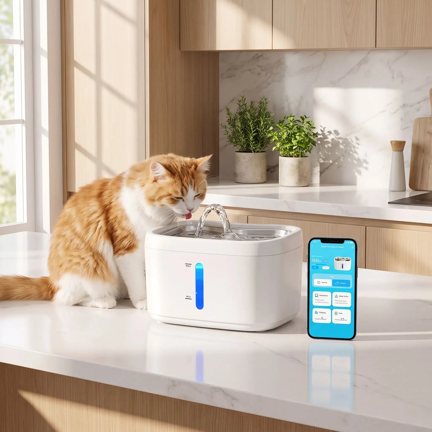 Fontaine à eau pour chat -L'hydratation intelligente