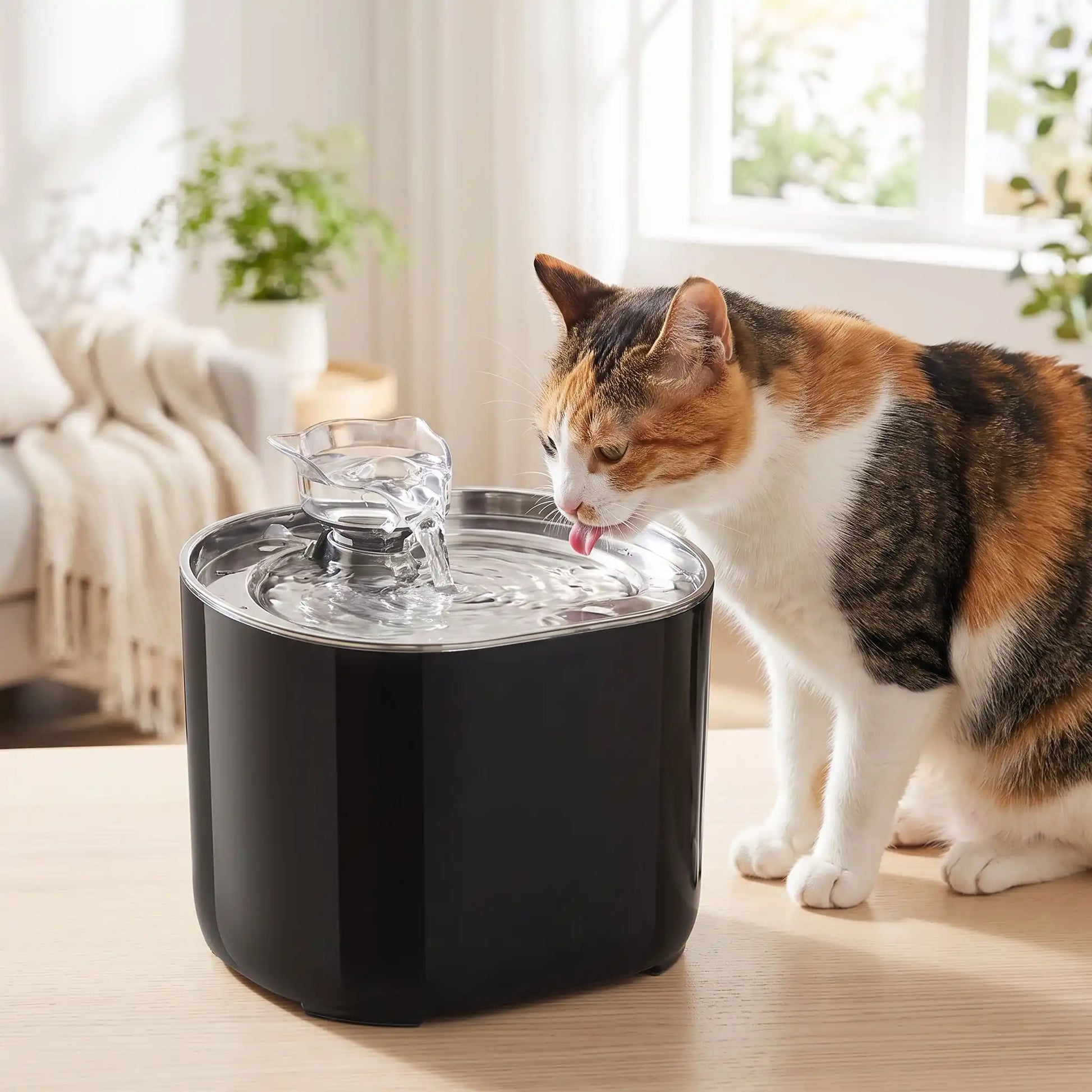 Fontaine à eau chat - Noir