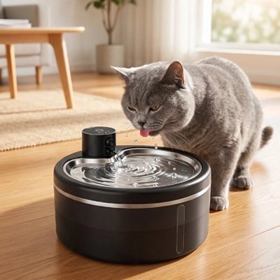 Fontaine à eau chat - Placez-la exactement où votre chat préfère boire