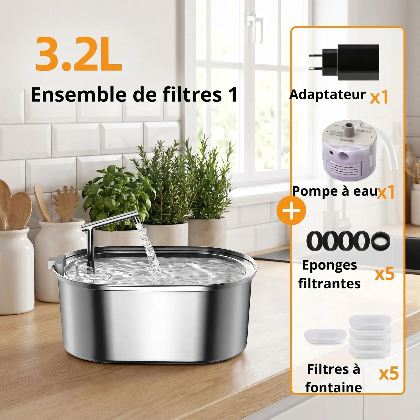 Fontaine à eau pour chat - Ensemble de filtres 1