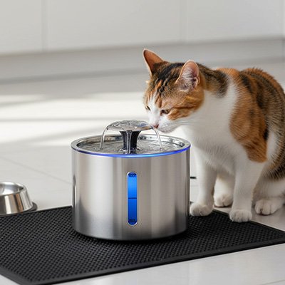 Fontaine à eau pour chat - Le jet en cascade