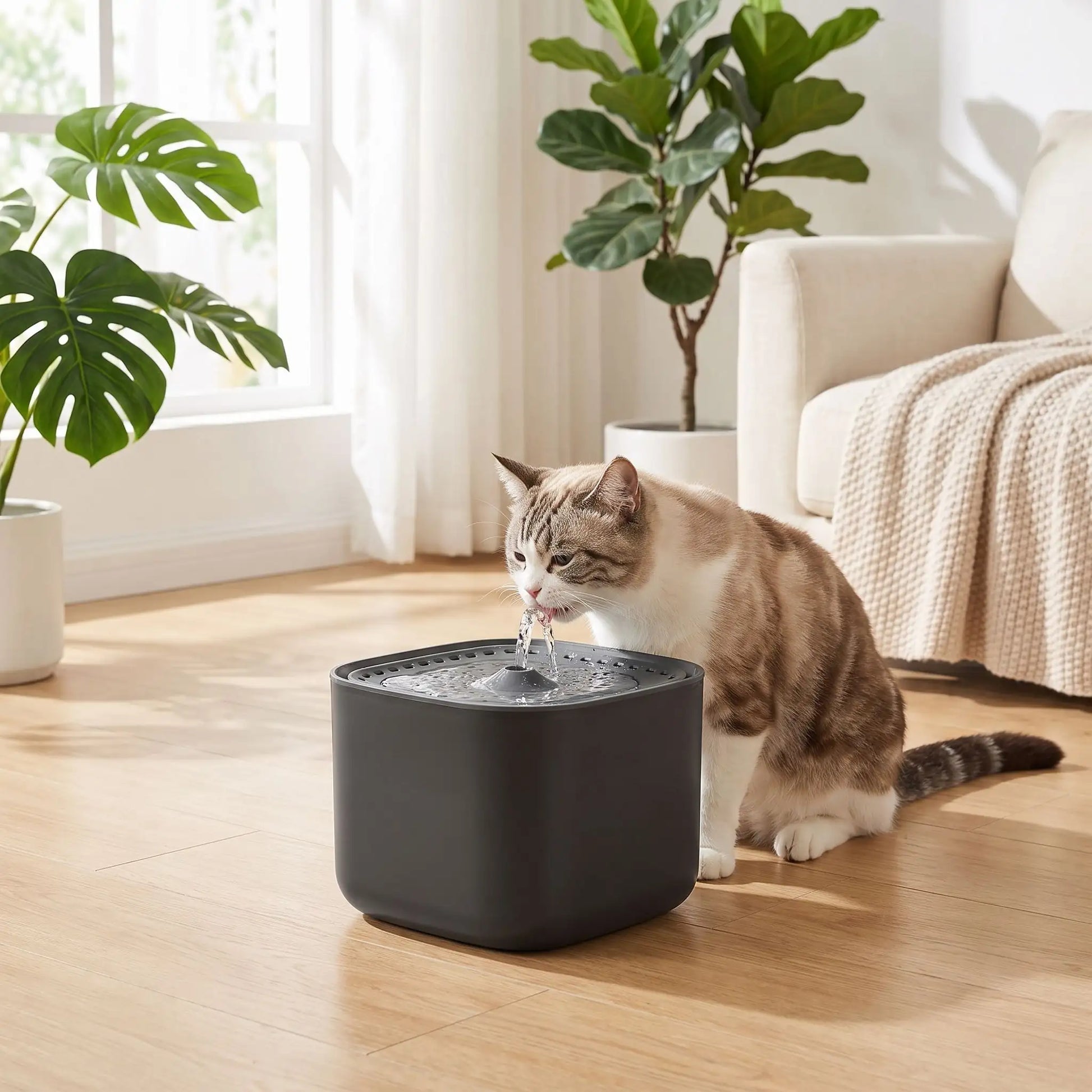 Fontaine à eau pour chat - Noir